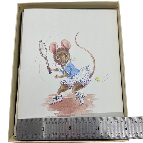 Vintage Blank Cards Bunnies & Mouse by Peggy Burton & Angela Sinno 12pcs Lot - Picture 6 of 11